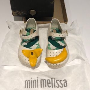 Mini Melissa Banana Shoes size 8